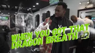 FUNNY BARBERSHOP VIDEO | DRAGON BREATH W/ @garrickdixon