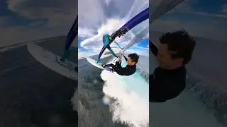 Windsurfing in waves view from the inside 🔥