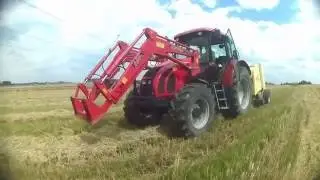 Prasowanie słomy 2016 |Zetor forterra 125& Prasa Krone Bellima|