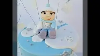 Winter Wonderland Baby Shower Cake