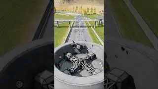 Nissan Skyline vs Large Spinner#shorts#crash#beamngdrive