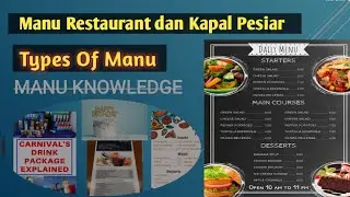 Menu Knowledge || Types of Menu #Menu Restaurant Hotel & Kapal Pesiar