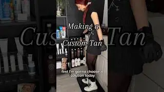 Make a custom spray tan with me 🪄 #fyp #spraytan #spraytanning #tanningsalon #airbrush
