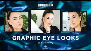 GRAPHIC EYE LOOKS ΜΕ ΤΑ ΝΕΑ METALLIC EYELINERS @GoldenRoseGreece plus Giveaway  ☄️ | AROMANIA