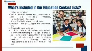 EducationDataLists Access Targeted Education Contacts