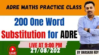 One Word Substitution : Join the ADRE Marathon Class LIVE Daily! | Free Marathon Classes