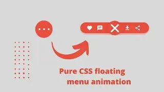 Pure CSS floating menu animation