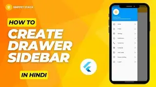 How to create navigation drawer in flutter app | Sidebar menu & navigation tutorial 2024 | in hindi