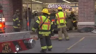 One injured after car crashes into storefront at Logan Towne Center in Altoona
