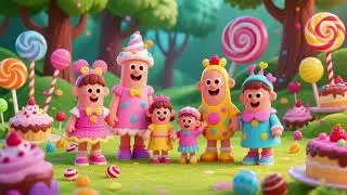 Finger Family in Candy Forest 🍭👨&zwj;👩&zwj;👧&zwj;👦🌳 | Nursery Rhymes & Kids Songs