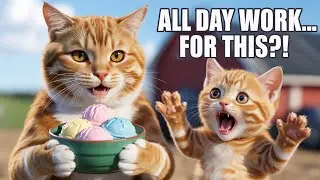 Kitten Works All Day&hellip; Mama Cat&rsquo;s Sweet Reward | #pawpixelplay