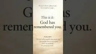 GOD HAS REMEMBERED YOU🙏🏽🙏🙏🏽