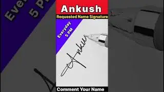 ANKUSH NAME SIGNATURE STYLE || LETTER A SIGNATURE DESIGN || #trendingshorts #shortsfeed #ytshorts