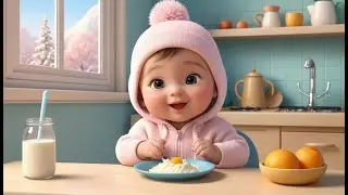 Baby Breakfast Time in Winter ❄️🍽️ | Fun Learning Morning Routine for Toddlers