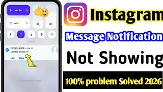 how to fix instagram notification not showing/instagram message notification not showing home screen
