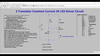 LTSpice 2 Transistor Constant Current IR LED Driver Circuit for LED strings. #circuit #ltspice #led
