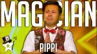 1..2..3 PIPPI! Comedy Magician Gets GOLDEN BUZZER on Asia's Got Talent | Magicians Got Talent