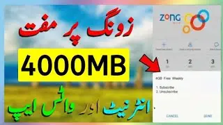 Zong Free Internet Code 2018