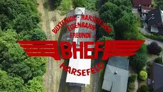 Das Gel&auml;nde der Buxtehude-Harsefelder Eisenbahnfreunde e.V. aus der Luft (2022) | BHEF e.V.