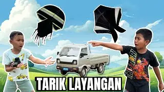 KITA MENCOBA TARIK LAYANGAN COTEK BLOLONG PAKAI MOBIL PICKUP‼️ AUTO JUMPING