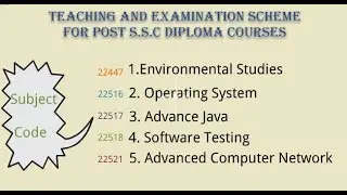 Computer Deploma I-Scheme 5th sem  Syllabus with full detail