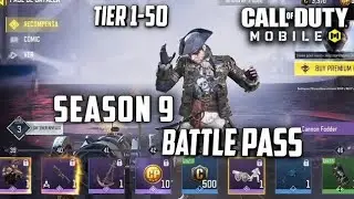 Buying Season 9 battlepass|| Tier 1 to 50||#codm#codmnewupdate#callofdutymobile
