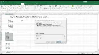 How to Accurate/Transform Text into date format in Excel