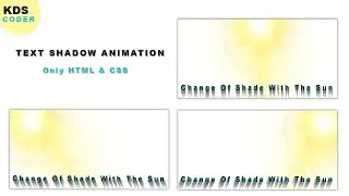 Text Shadow Change Animation With The Sun | Only HTML & CSS 100%