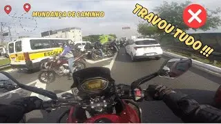TRAVOU A RADIAL. TIVEMOS Q MUDAR O CAMINHO