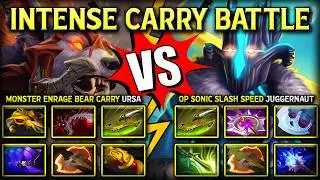INTENSE CARRY BATTLE Between Monster Enrage Bear URSA VS. OP Sonic Slash Speed Juggernaut DotA 2