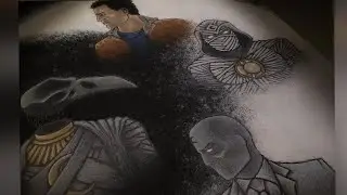 Drawing Moon Knight -TV series#fan art#timeplase artSteven Grantfist of vengeancemoon knight drawing