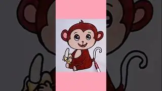 How to draw animal drawing monkey✨🐒 बंदर #art #trending #animaldrawing #monkey #cuteanimal #shorts