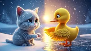 Duck Saves Cold Cat in Winter | Heart Touching Animal Friendship Story | Emotional 3D Animated Story