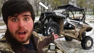 BRAND NEW RZR 1000 GOING CRAZY IN SNOW!