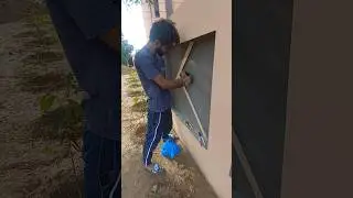 Boundary wall light work 👈🏡 #shorts #youtubeshortvideo #lightswork