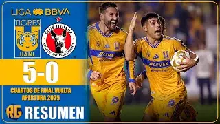 REMONTADA HIST&Oacute;RICA🔥| TIGRES VS XOLOS 5-0 | RESUMEN 1T | LIGA MX 4TOS 2025