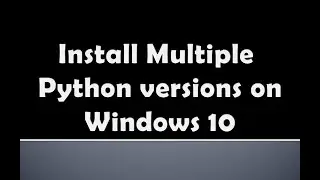 How to install multiple versions of Python on Windows 10