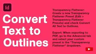 How to Convert Text to Outlines in Indesign