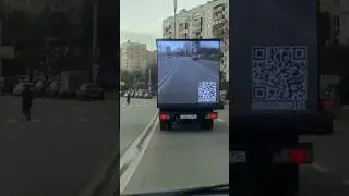 Truck Using LED screen To Avoid accidents 🥹