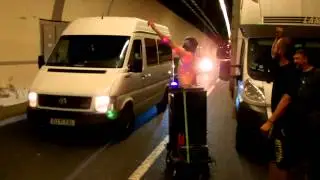 Disco in the middle of a motorway Discoboy meets Operation stack