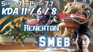 KT Smeb RENEKTON vs FIZZ Top - Patch 7.7 KR Ranked