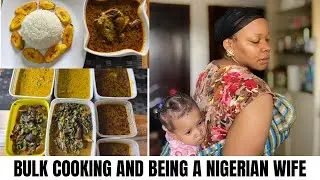 COOKING FOR MY NIGERIAN FAMILY + Toddler drama || Banga Soup + Egusi Soup #foodie #bulkcooking