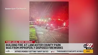 Improper disposal of fireworks sparks structure fire
