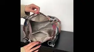 Retro Geometric Pattern Colorful Large Capacity Shoulder Bag at Shell Design Boutique #geometricbag