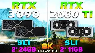 RTX 3090 SLI (2*24GB) vs RTX 2080 Ti SLI (2*11GB) | Tested in 8K (SLI Supported Games Only)