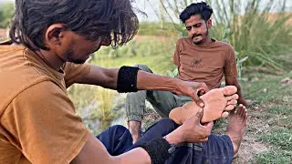 ASMR FEET TINGLING MASSAGE BY YOUNG BARBER SLEEP DEEP MASSAGE FULL BODY STRESS#footreflexology 
