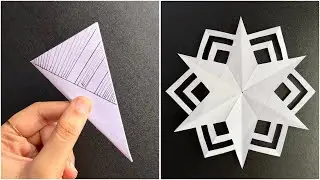 how to make easy and beautiful snowflakes / Christmas paper snowflakes #diy #snowflakes #craft 
