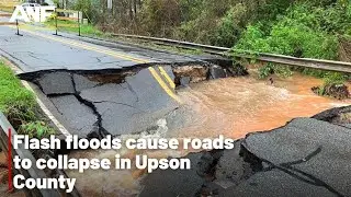 Flash floods cause roads to collapse in Upson County