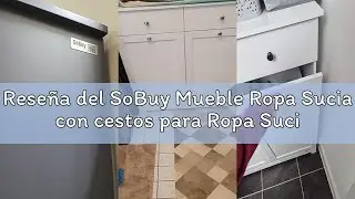 Rese&ntilde;a del SoBuy Mueble Ropa Sucia con cestos para Ropa Sucia - Armario ba&ntilde;o con 2 cajones y 2 Bolsa