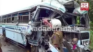 Two buses collide in Melsiripura; nearly 60 hospitalized